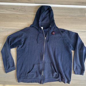 Vintage Mercedes Benz Navy Blue Sweatshirt Sweater Full Zip Made USA 60s‎ 70s